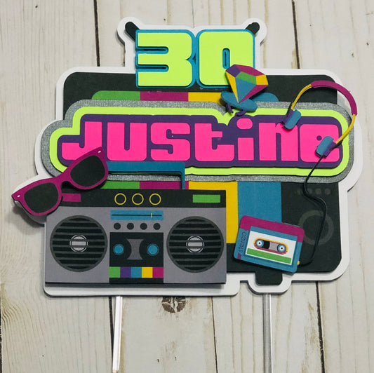 80s Theme Cake Topper