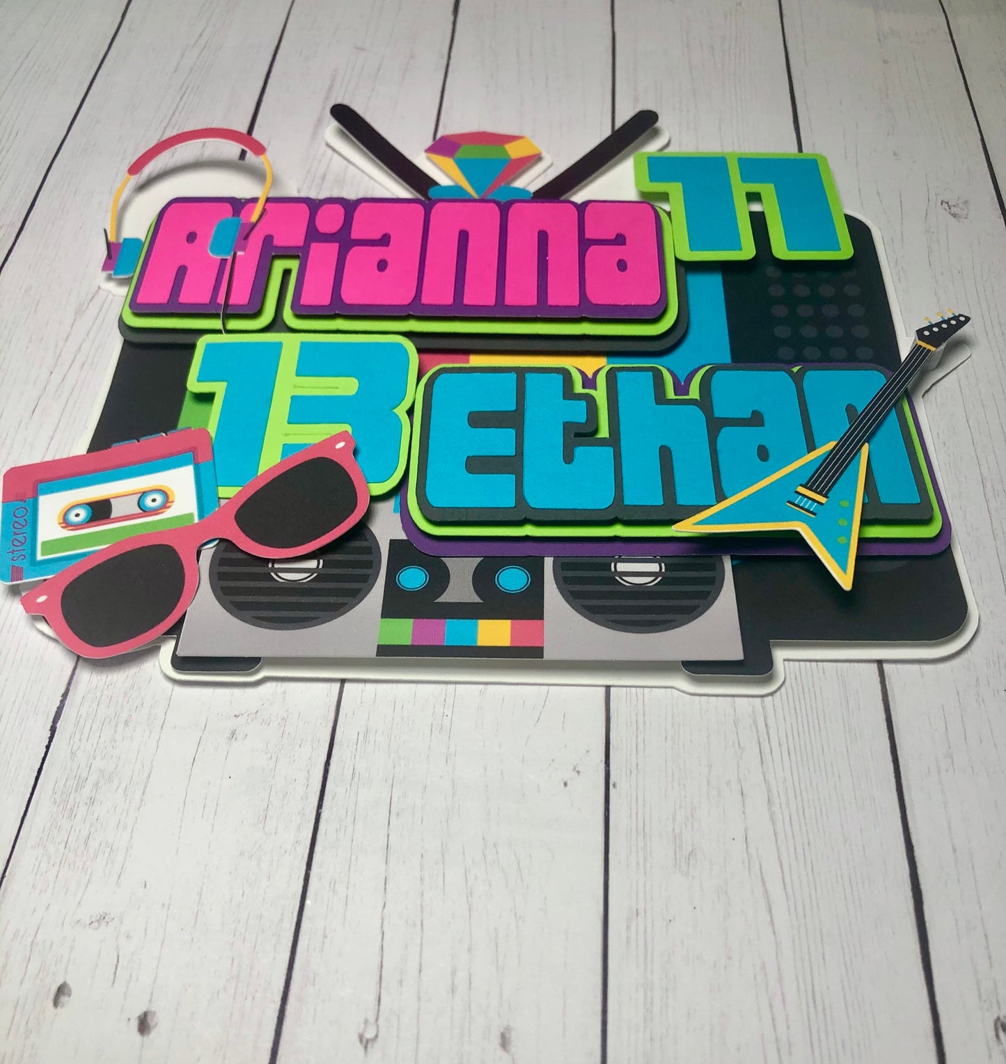 80s Theme Cake Topper