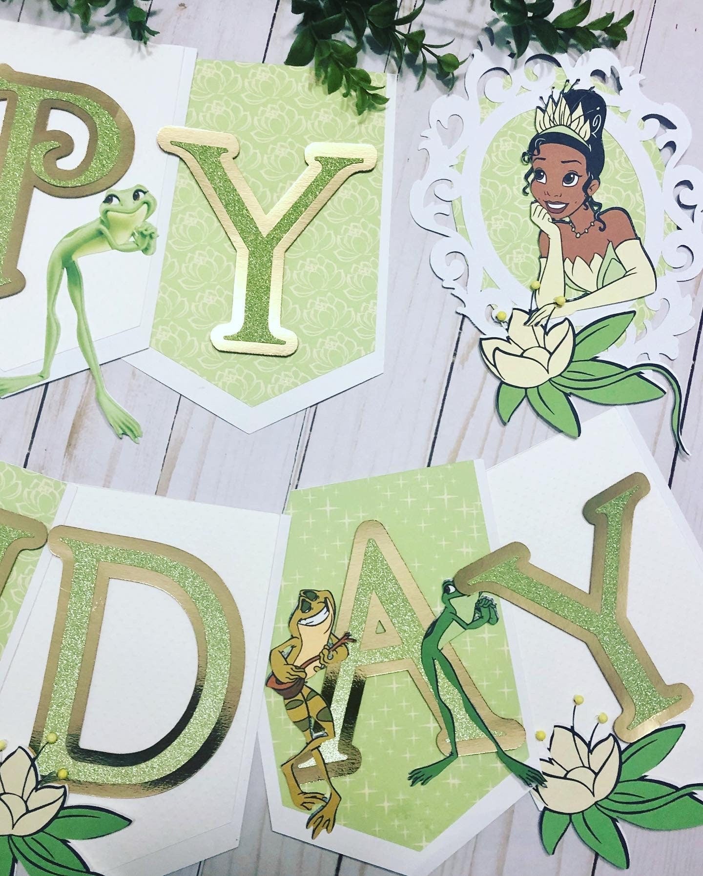 Princess & The Frog Inspired Birthday Banner