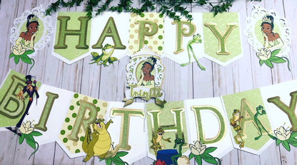 Princess & The Frog Inspired Birthday Banner