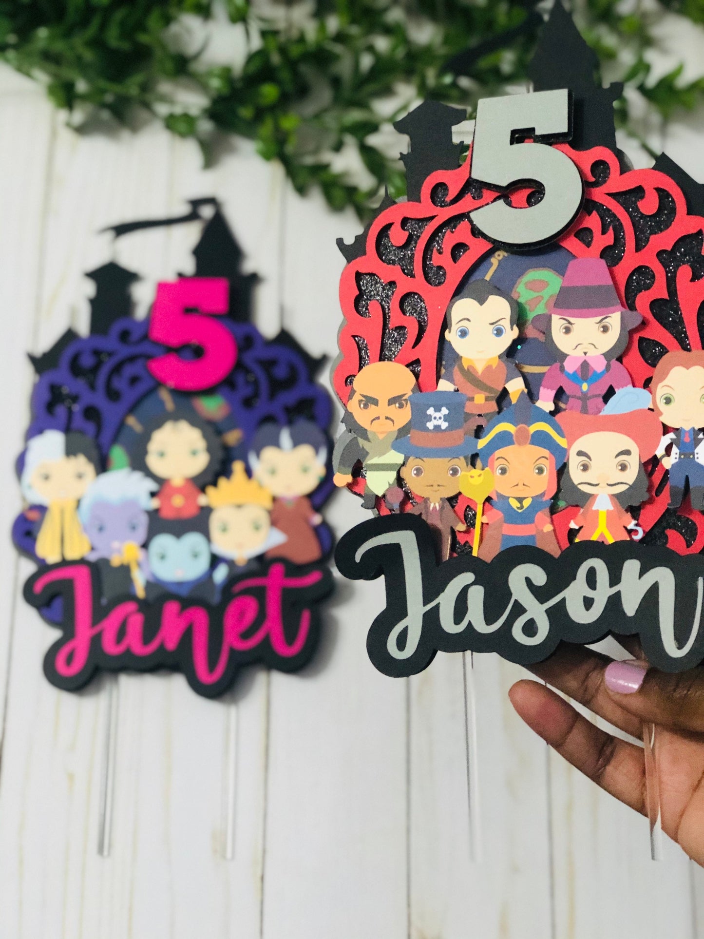 VILLAINS Cake Topper