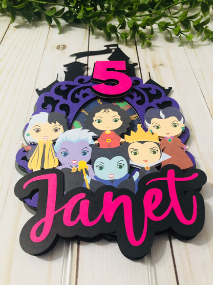 VILLAINS Cake Topper