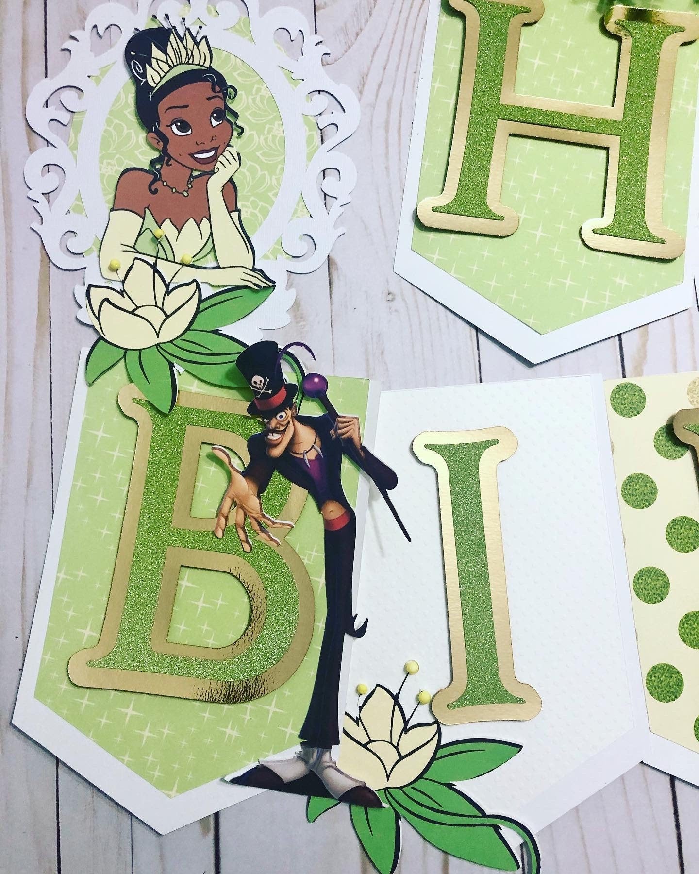 Princess & The Frog Inspired Birthday Banner