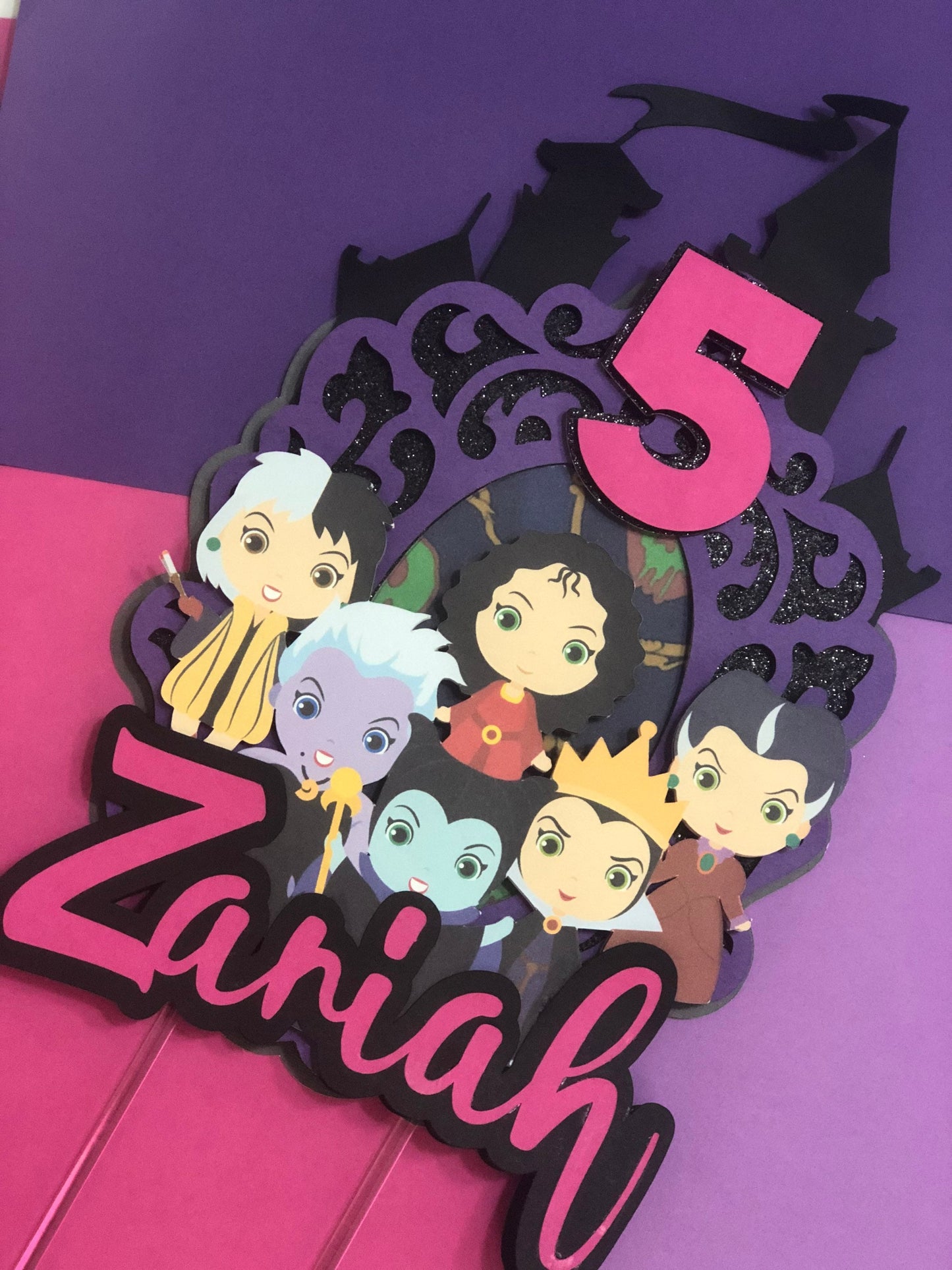 VILLAINS Cake Topper